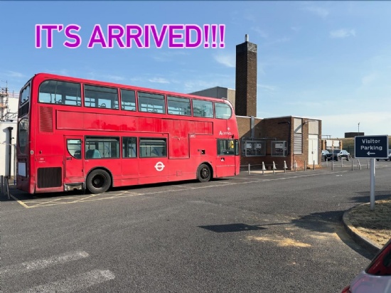 Donated double-decker bus